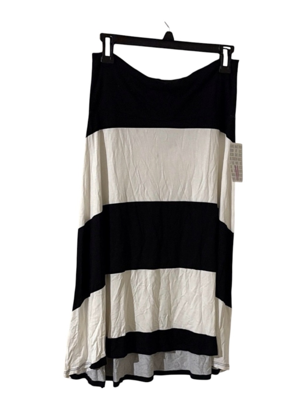LuLaRoe Medium Black and White A-Line Skirt NWT.